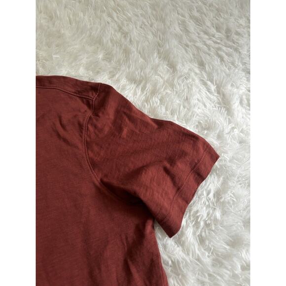 Even Tide Men’s Sz. M Burnt Orange/ Red Knit Polo. Excellent Condition - Picture 2 of 11